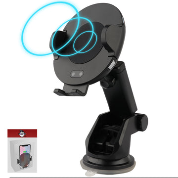 Wireless Car Charger – Auto-Clamping, Fast Charging, Infrared Sensor, 2-in-1 Dashboard Mount