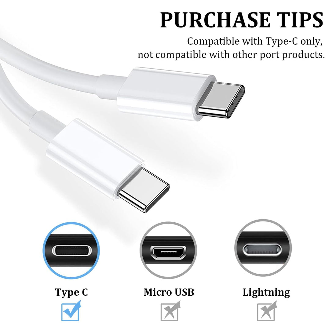 IWIO® USB-C to USB-C Cable 60W | Fast Charging & Data Sync | Durable & Universal Compatibility