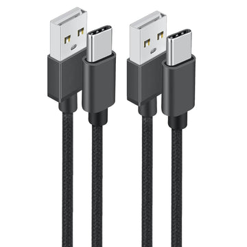 IWIO® USB C Cable [2-Pack, 3M] – Fast Charging Braided USB Type-C to USB-A Charger for Samsung Galaxy S21 S20 S10 S9 A72 A71 A52 A51 A40 A12 & More
