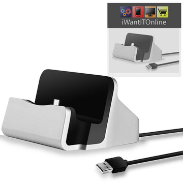 IWIO® Micro USB Charing Dock Desktop Aluminium Charge & Data Sync Charger