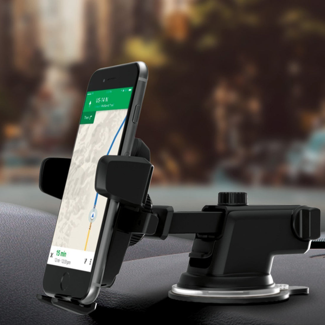 Car holder Phone Smartphone one-tap 360 Degrees One Touch Windscreen and Dashboard Extendable